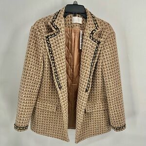 NWT Newtro Mood Fully quilted Lined Embellished Jacket M